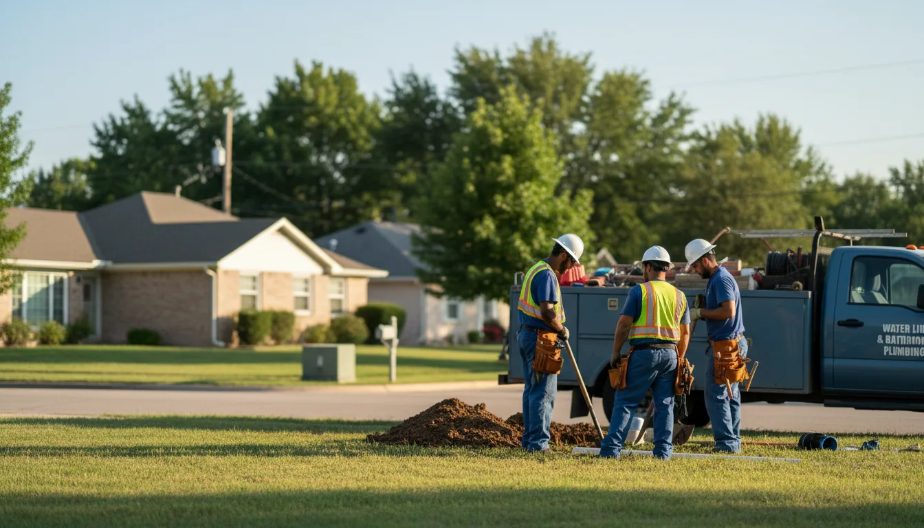 Residential water line and bathroom plumbing service in Du Pont, GA